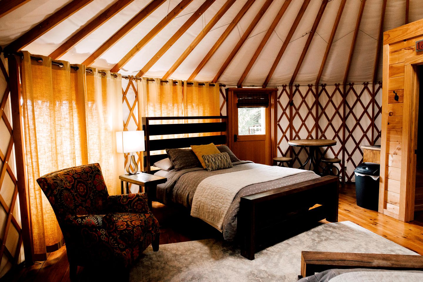 Amazing 24-Foot Yurt Rental for Family Glamping in North Carolina