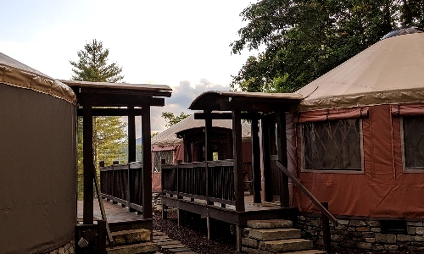 Amazing 24-Foot Yurt Rental for Family Glamping in North Carolina
