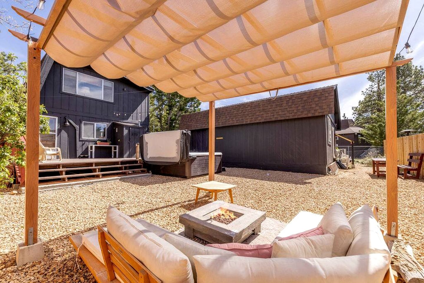 Amazing A-frame with Beautiful Outdoor Living Space and Jacuzzi in San Bernardino, California