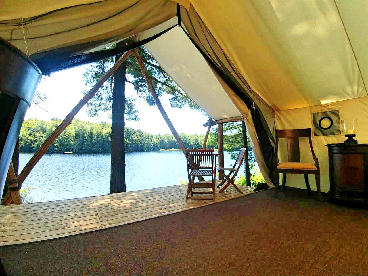 Amazing Lakefront Tent Rentals for a Secluded Glamping Getaway near Algonquin Park, Ontario