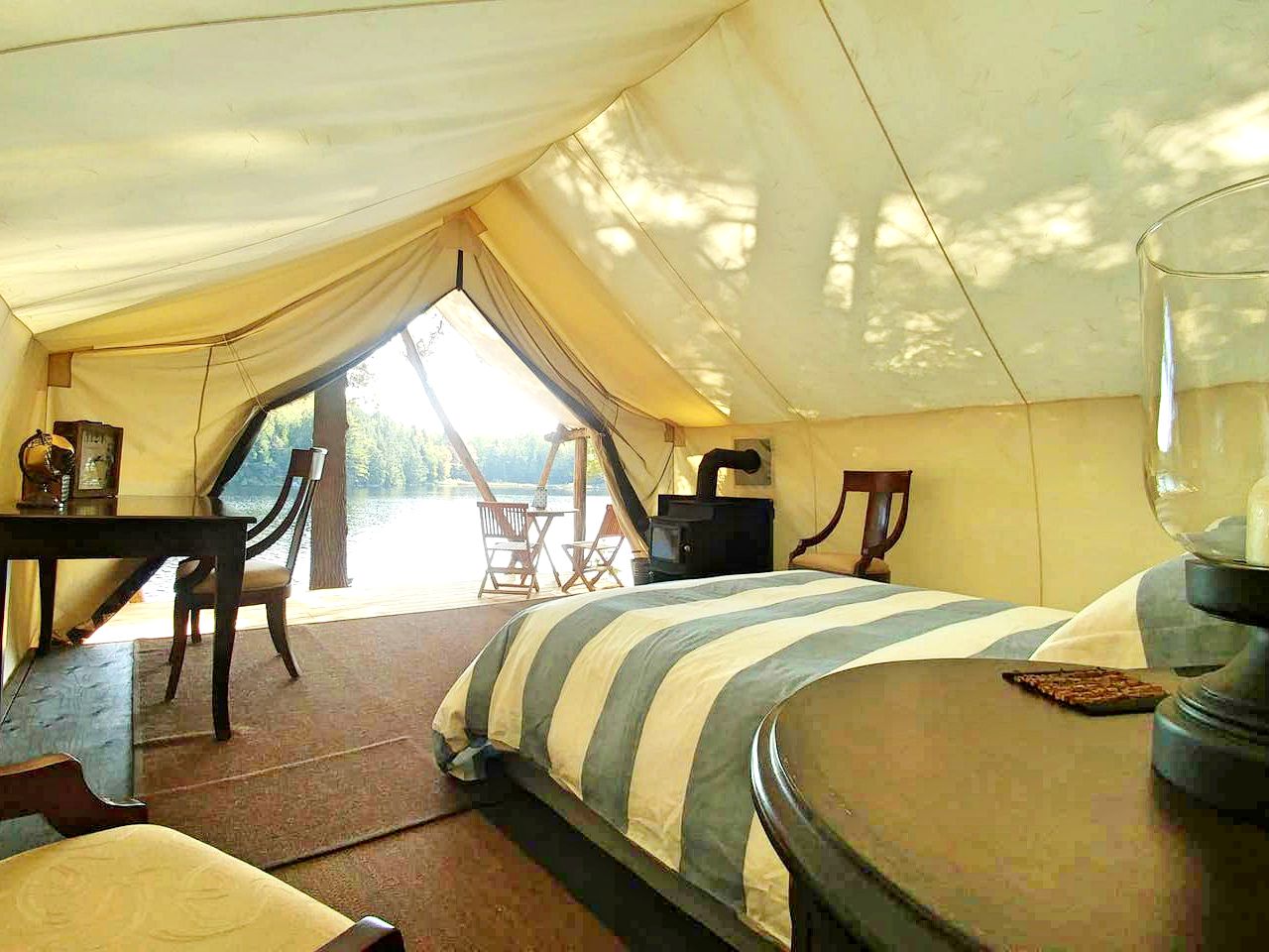 Amazing Lakefront Tent Rentals for a Secluded Glamping Getaway near Algonquin Park, Ontario