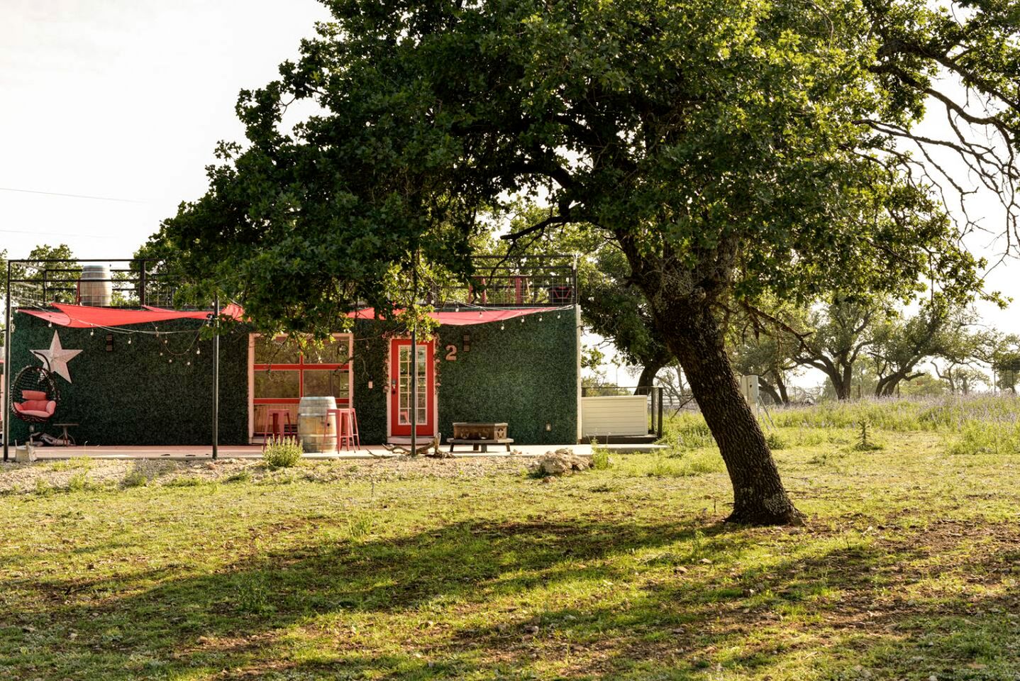 Amazing Secluded Container with Fire Pit in Fredericksburg, Texas