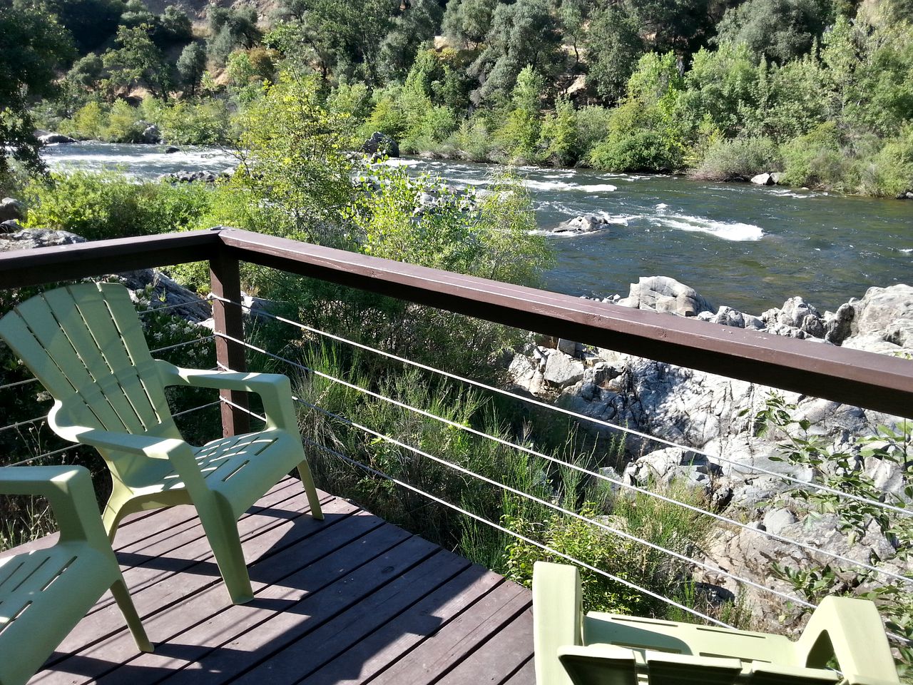 Rustic Cabin Tents for Four Set on the American River, California