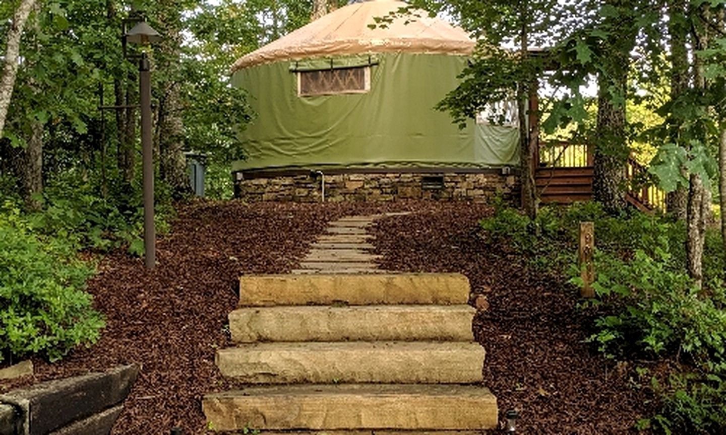 Appalachian Glamping in this Lovely Yurt Rental for Three in North Carolina