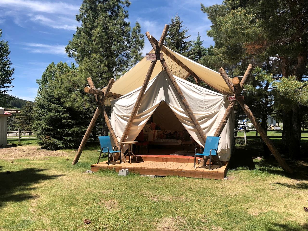 Luxury Safari Tent in Irwin, Idaho near Jackson Hole & Palisades Lake