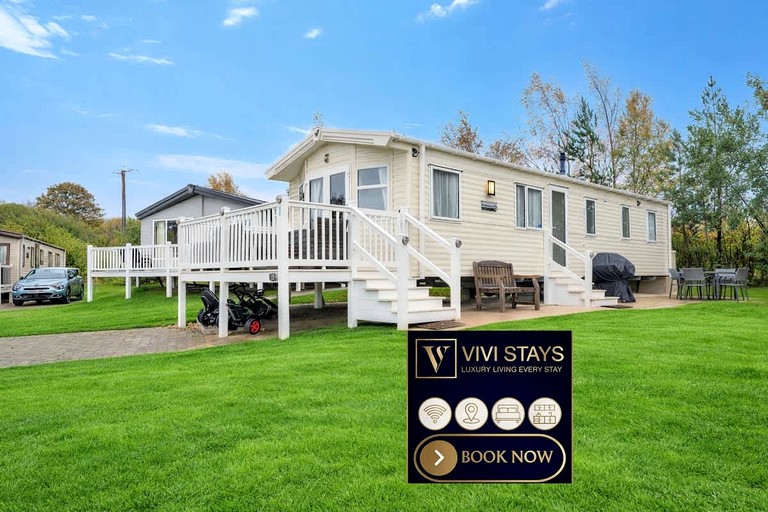 Coastal Golf Village Lodge with Pool Access, Beach Walks & Family Entertainment in Scotland, United Kingdom