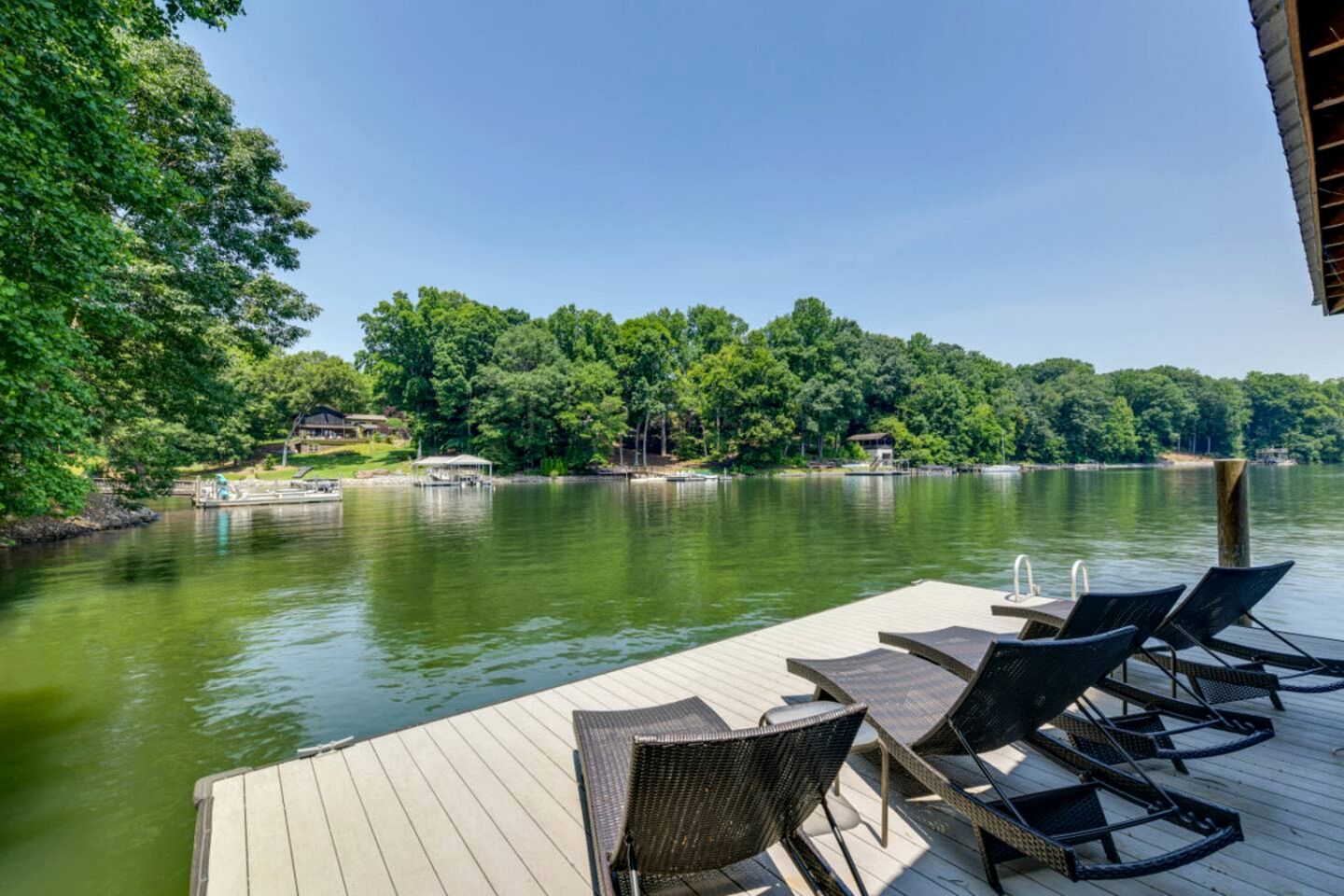 Architectural Lakefront Luxury Retreat with Private Dock near Lake Norman State Park, North Carolina