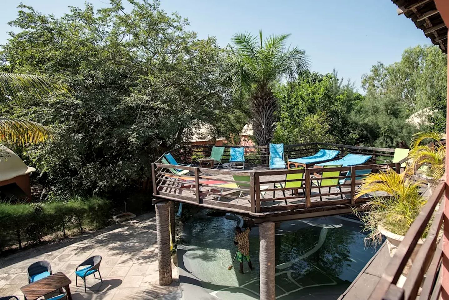 Bright Cheerful Round Huts at Eco-Friendly Glamping Site in The Gambia, Africa