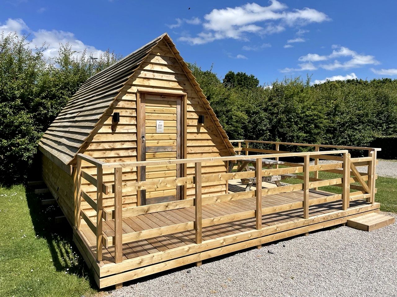 Rustic Glamping Pod with Star-Themed Lighting and Private Deck near Croston, England