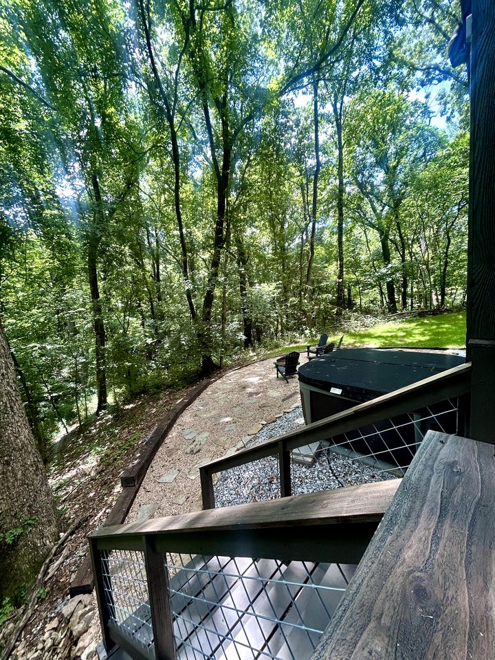 Tranquil Wooded Cabin Retreat with Private Hot Tub & Fire Pit Near Gentry, Arkansas