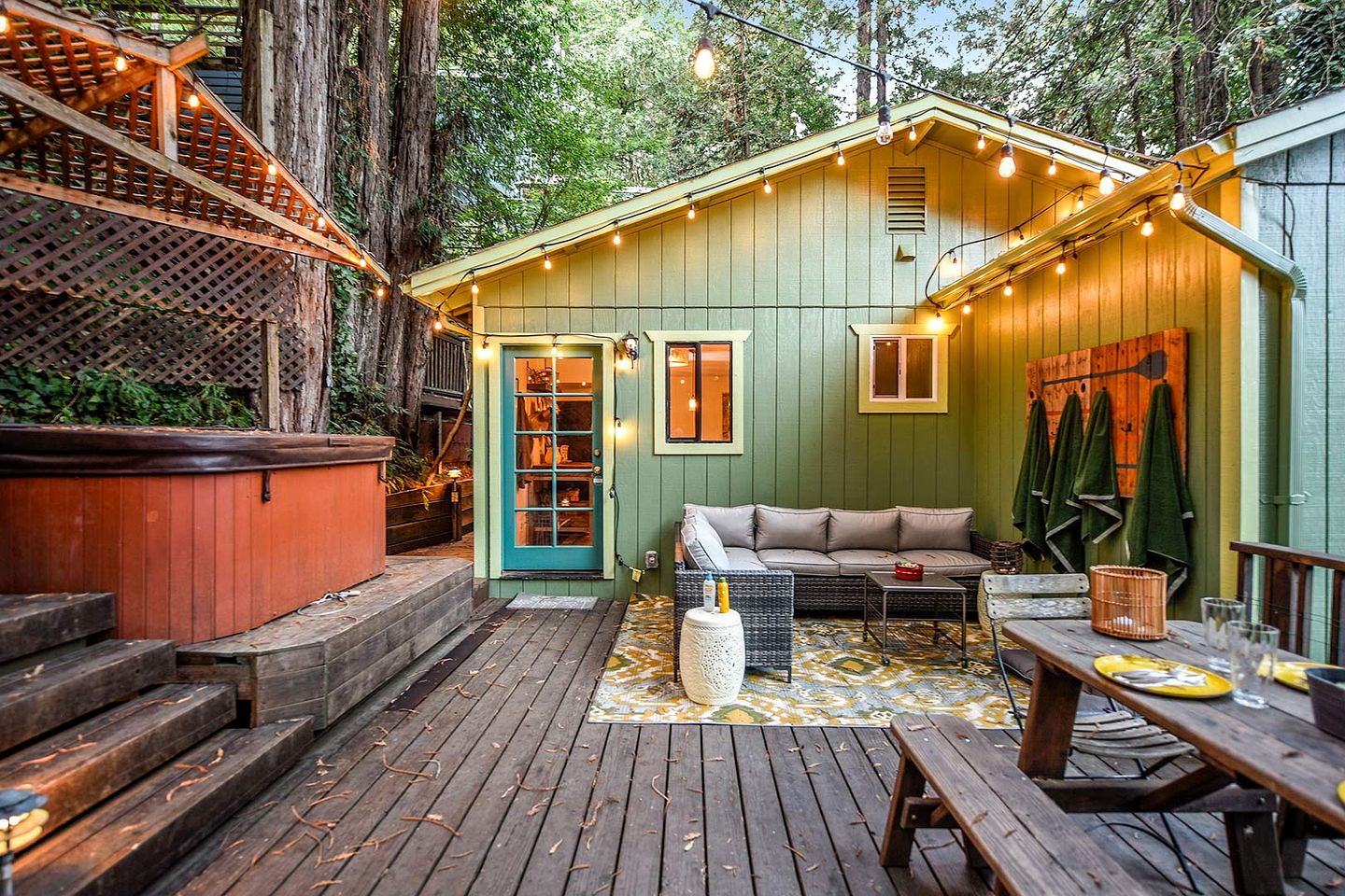 Cozy Redwood Retreat with Hot Tub & Forest Views near Jenner in Sonoma County, California