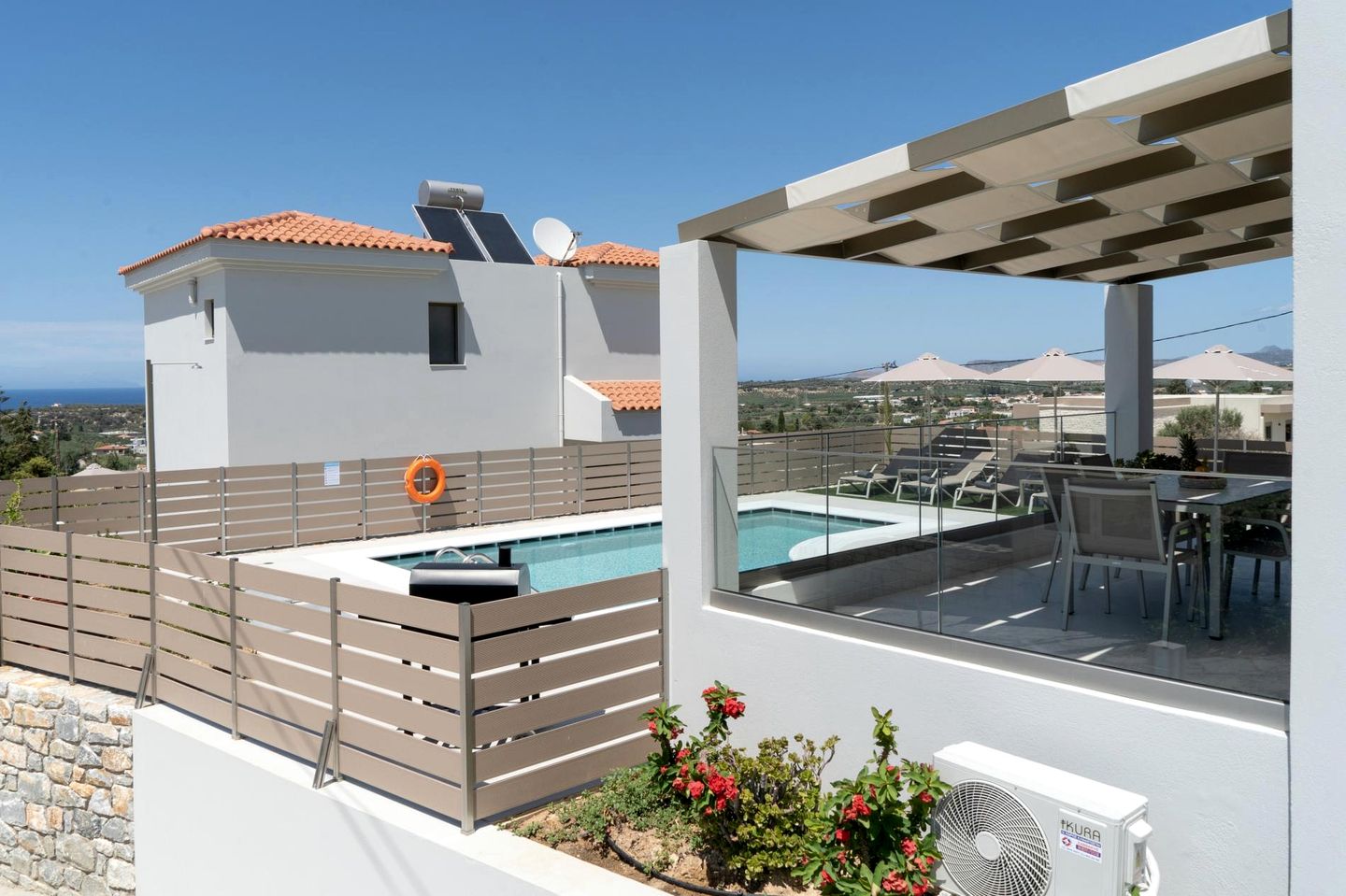 Scenic Hillside Villa with Private Pool near Rethymnon in Arkadi, Crete