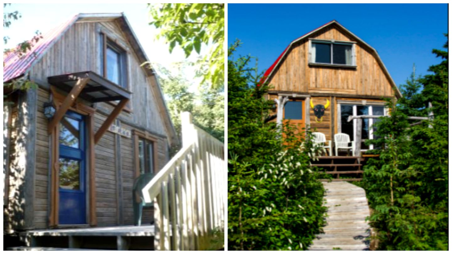 Rustic Cabin Rental Nestled Among the Trees For a Glamping Getaway in Gaspé, Quebec