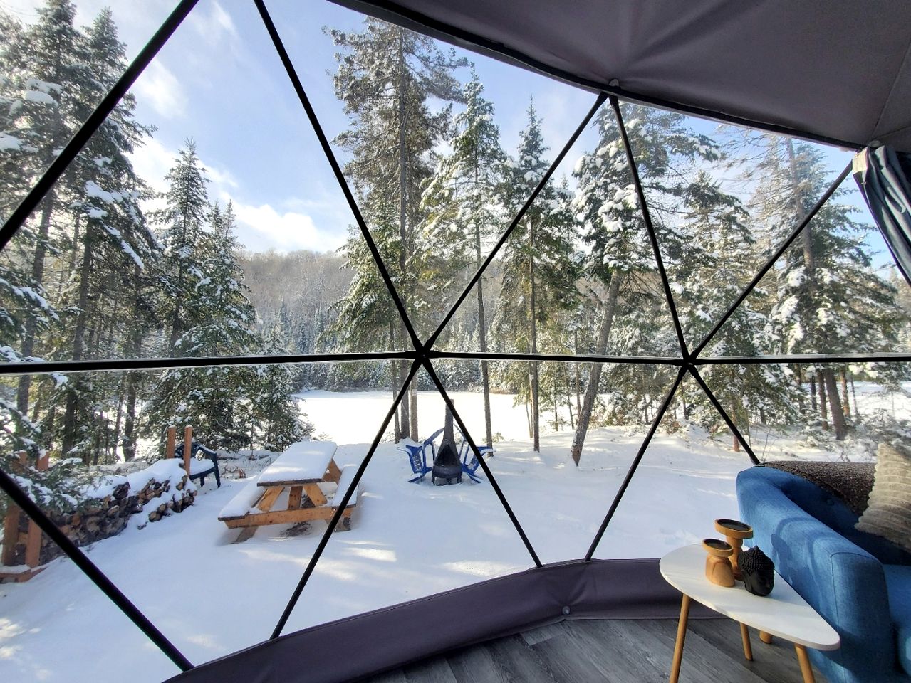 Luxurious, Eco-Friendly Dome in St. Come, Quebec, Perfect for a Glamping Escape in Nature