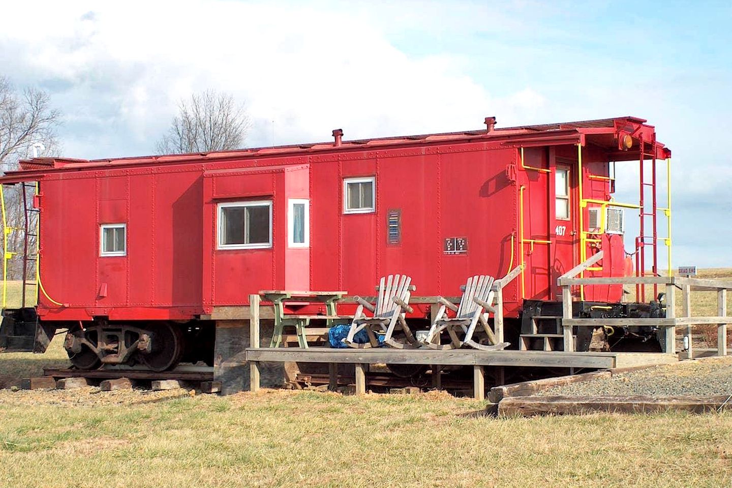 Authentic Caboose in the Blue Ridge Mountains of Virginia