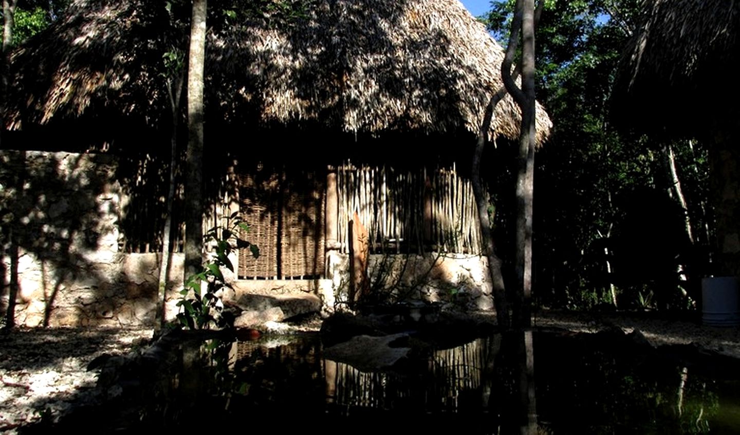 Authentic Mayan Hut nestled between Ancient Ruins of Coba and Tulum, Mexico
