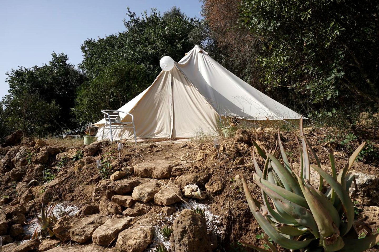 Private Bell Tent Rental with Breathtaking Views near Marsala, Sicily