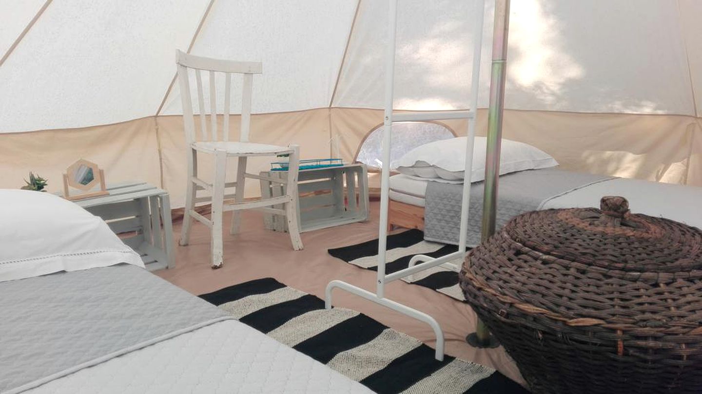 Cozy Bell Tent Rental Nestled in the Countryside for Glamping Getaway near Trapani, Sicily