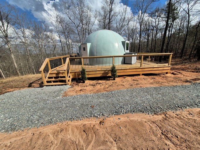 Secluded Woodland Geodome with Panoramic Views & Private Trails in Milledgeville, Georgia