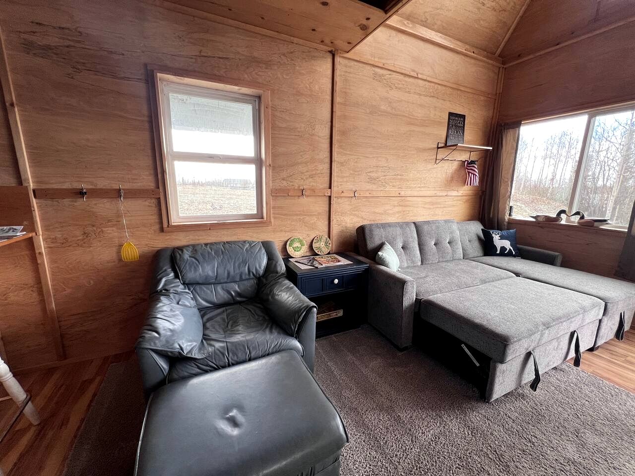 Family Adventure Cabin With Lake View, Barn Animals, Kayak Rentals and Trails in Houston, Alaska