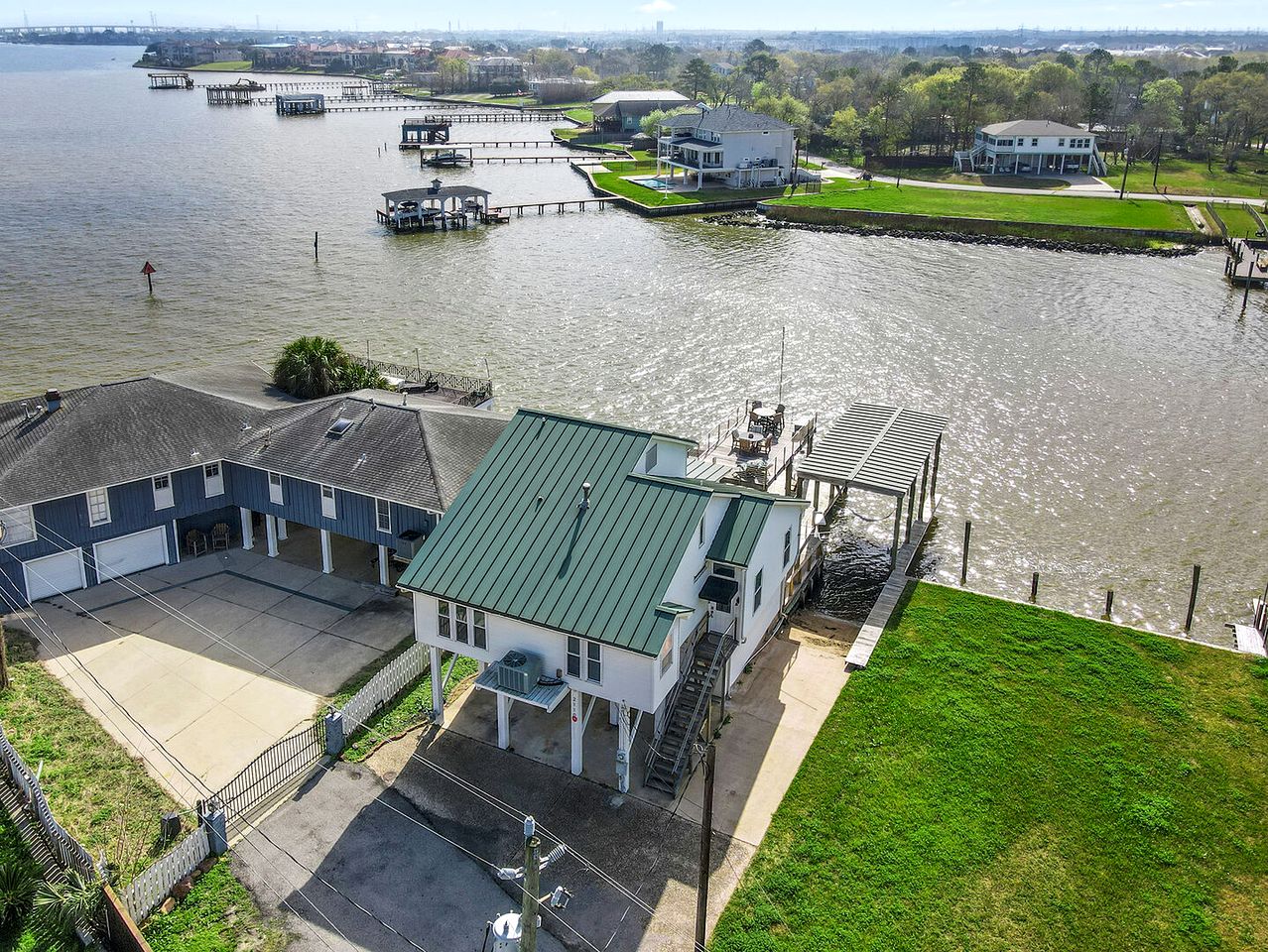 Fabulous Waterfront Home with Private Boat Ramp and Gorgeous Bay Views in League City, Texas