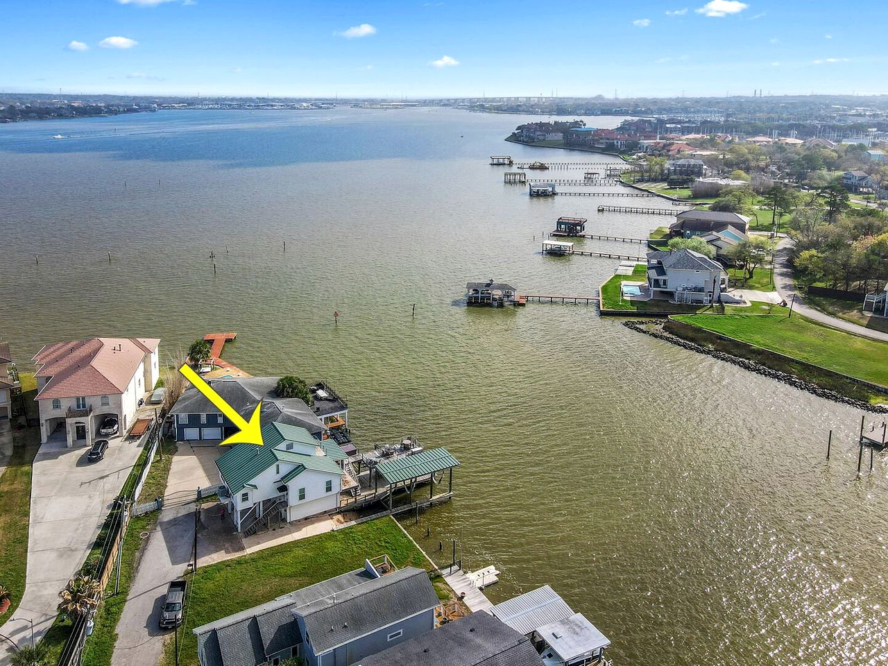 Fabulous Waterfront Home with Private Boat Ramp and Gorgeous Bay Views in League City, Texas