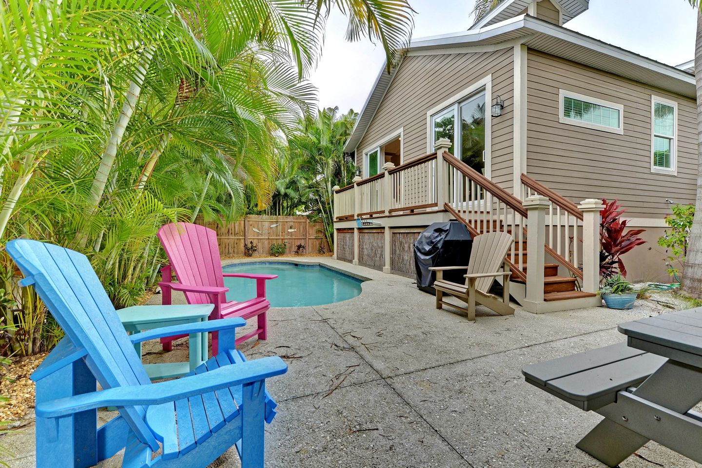 Beach Cottage with a Pool on Anna Maria Island, Florida