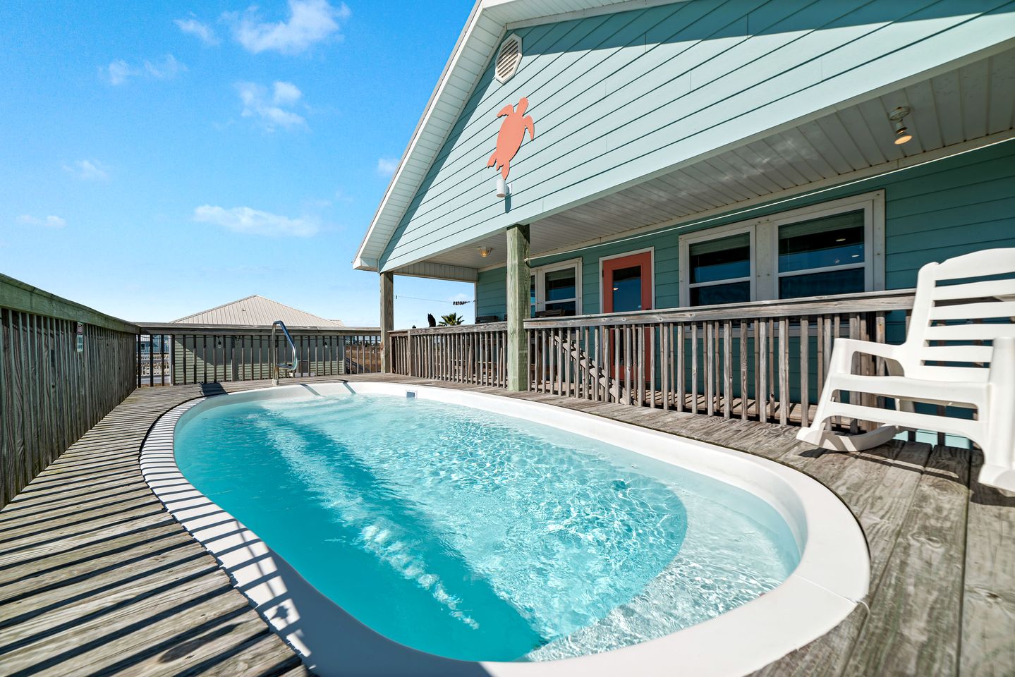 Beach Front Cottage with Private Heated Pool in Alabama