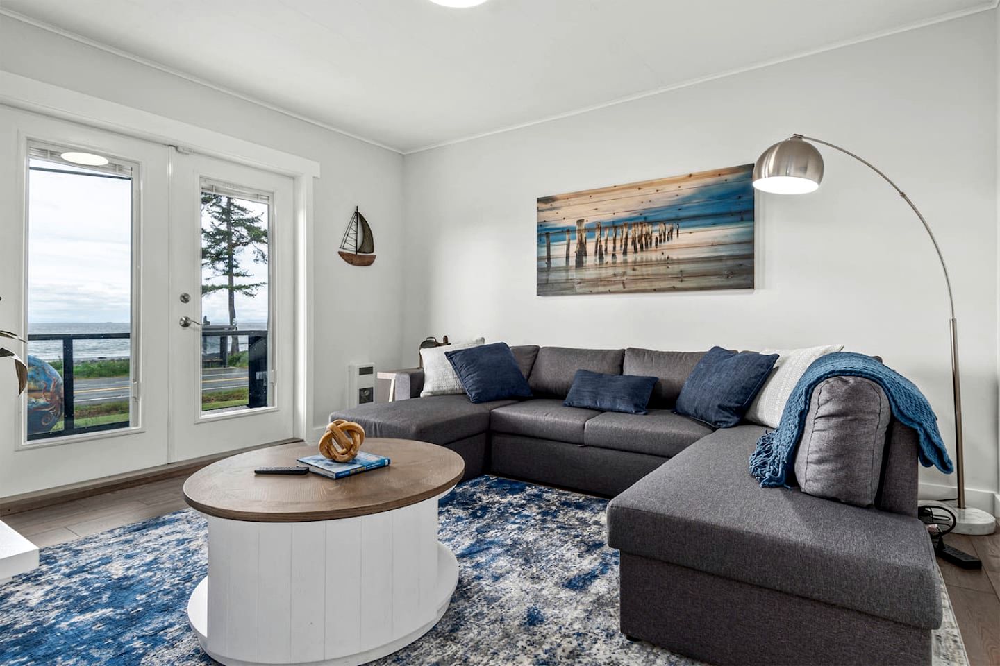 Luxury Beachfront Cottage with Arcade Room and Ocean Views near Campbell River, British Columbia