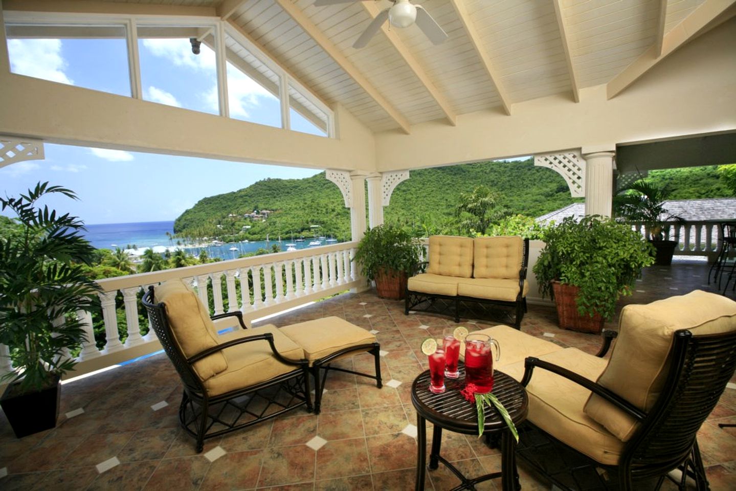 Enormous Villa with Lovely Exterior Living Spaces and Private Pool in Marigot Bay, Castries