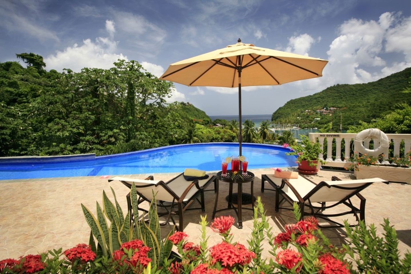 Enormous Villa with Lovely Exterior Living Spaces and Private Pool in Marigot Bay, Castries