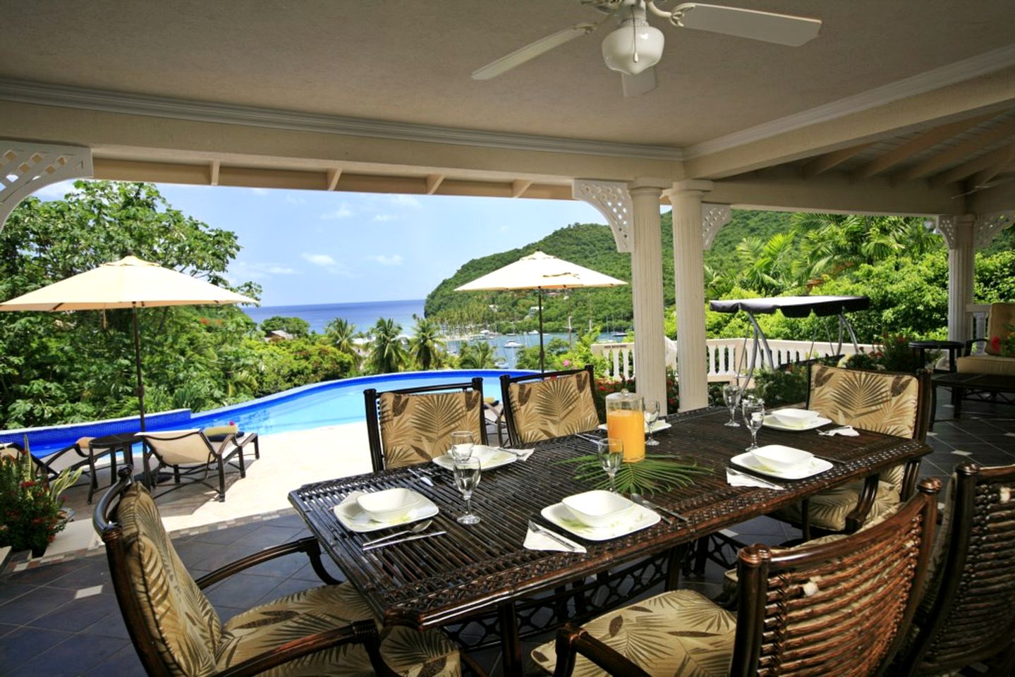 Enormous Villa with Lovely Exterior Living Spaces and Private Pool in Marigot Bay, Castries