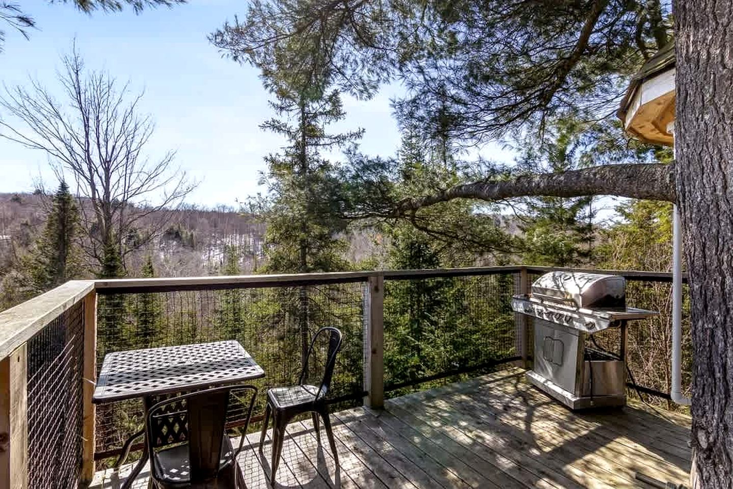 Beautiful Cozy Treehouse with Gorgeous Views from the Deck in Canada