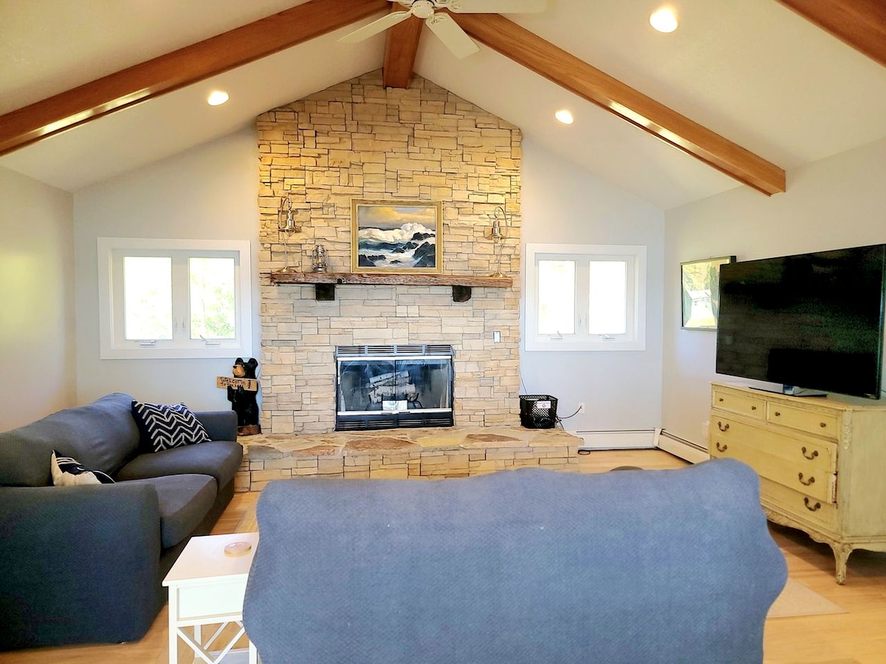 Beautiful Lakefront Cottage with Fire Pit in St. Ignace, Michigan