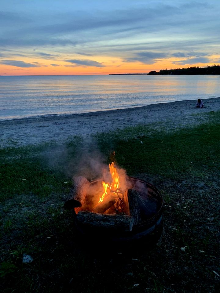Beautiful Lakefront Cottage with Fire Pit in St. Ignace, Michigan