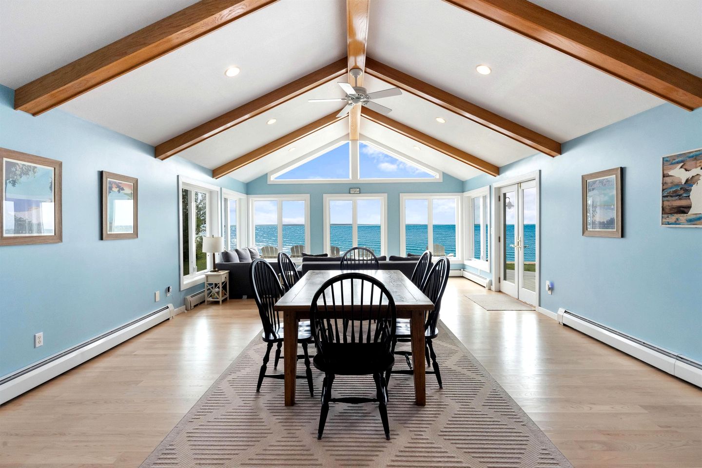 Beautiful Lakefront Cottage with Fire Pit in St. Ignace, Michigan