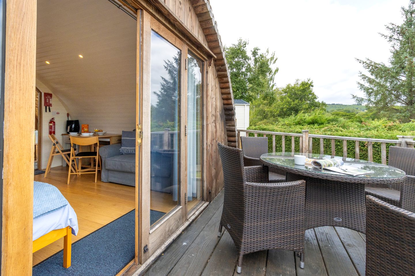 Beautiful Pod by the Irfon River for a Unique Glamping Getaway near Builth Wells, Wales