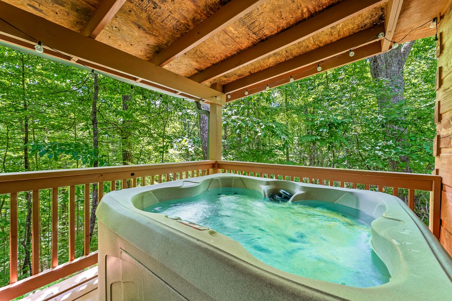 Beautiful Rustic Cabin with Jacuzzi, Covered Porch and Mountain Views in Sevierville, Tennessee