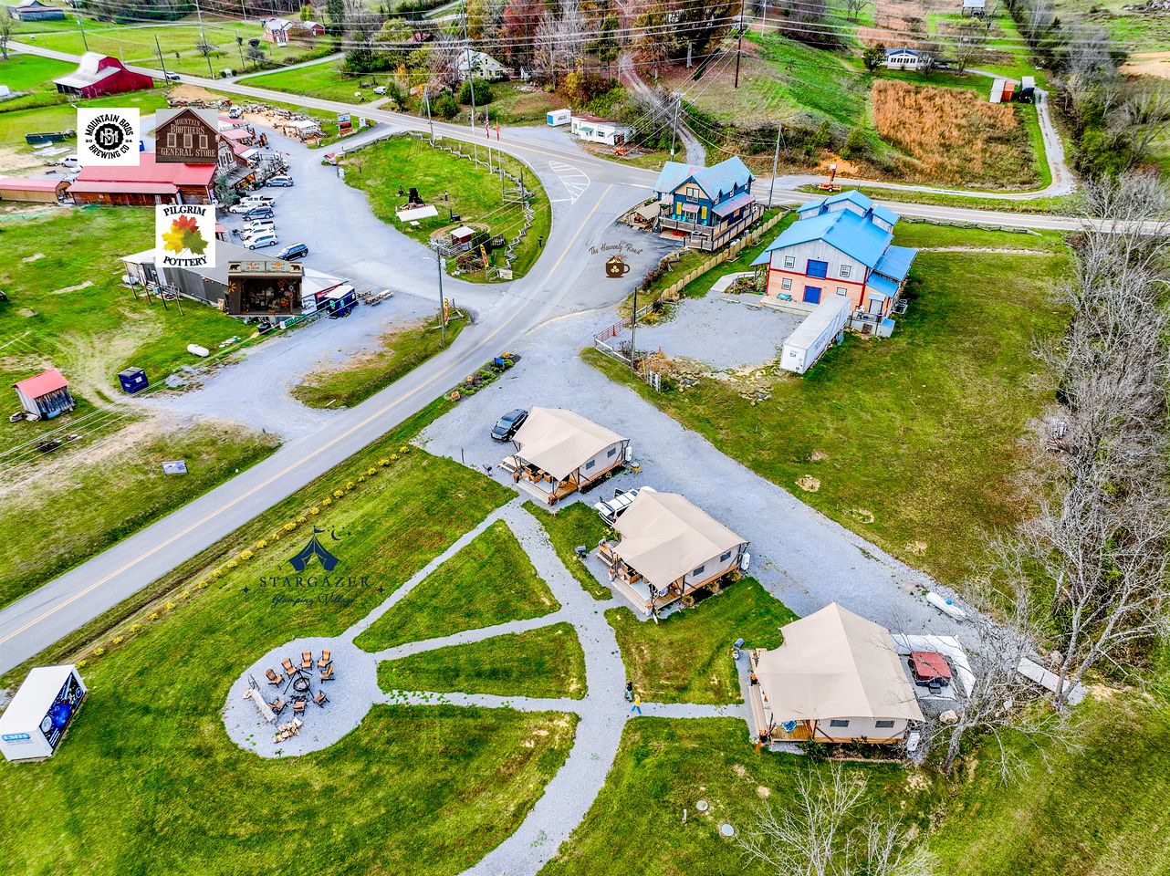 Beautiful Secluded Tented Cabin with Fire Pit in Sevierville, Tennessee