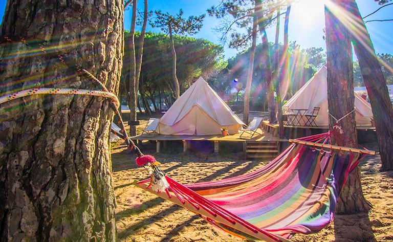 Bell tent rental at  luxury surf camp in Sagres, Portugal