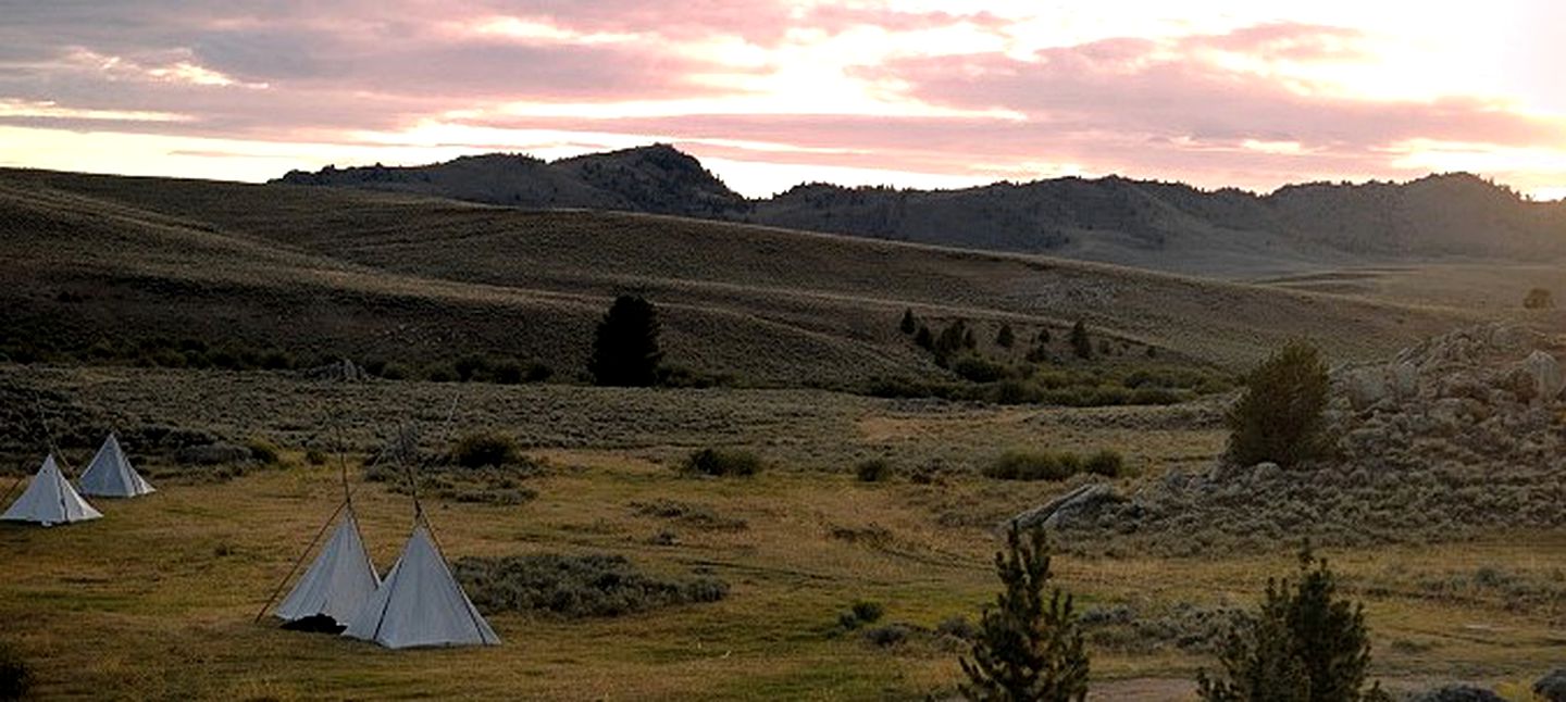 Beautiful Tipis and Horseback Riding at Scenic Ranch in Wyoming