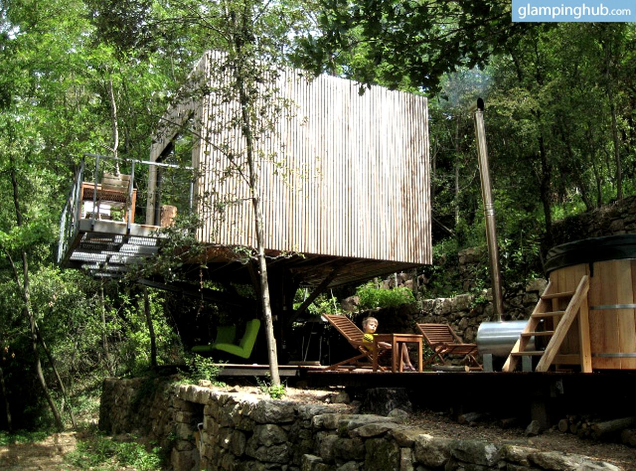 Stunning Tree House Hotel with Hot Tub in Ardèche, France