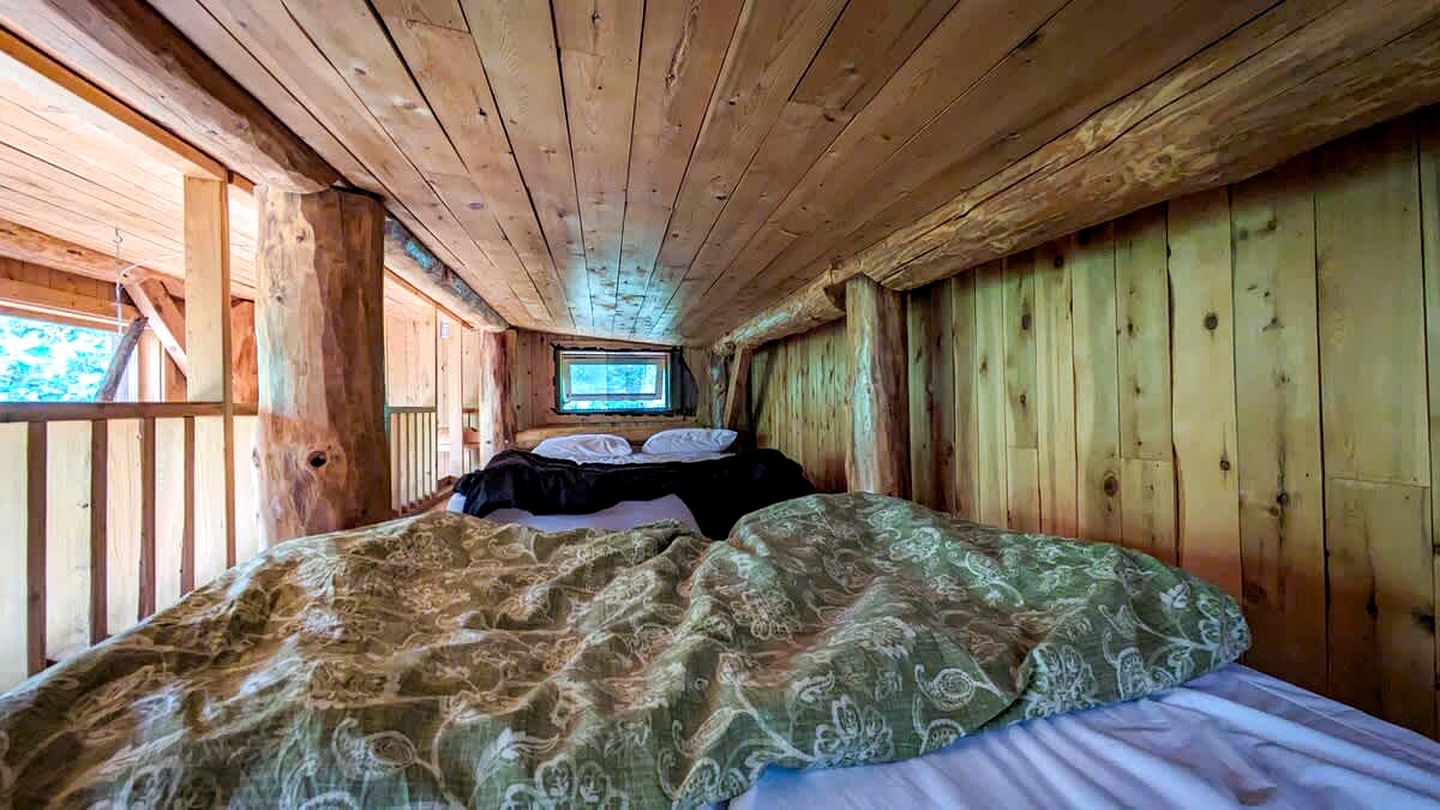 Beautiful Wooden Cabin Nestled in the Trees for a Peaceful Escape in Nature in Harrington, Quebec