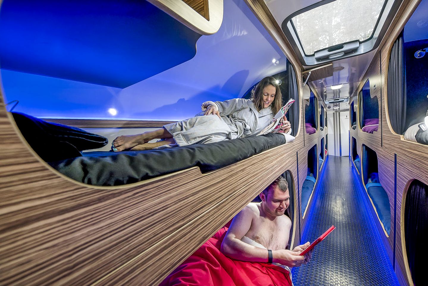 Unique Campervan Rental with Japanese-Style Sleeping Pods in England
