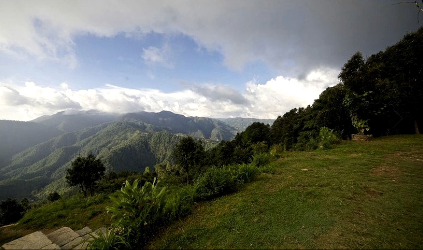 Bedside Mountain Vistas from Luxury Suite for Two in the Himalayas, India