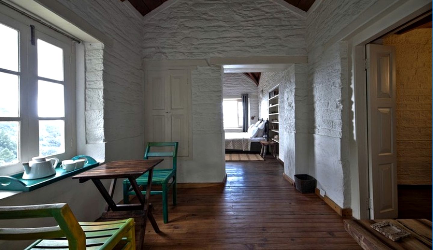 Bedside Mountain Vistas from Luxury Suite for Two in the Himalayas, India