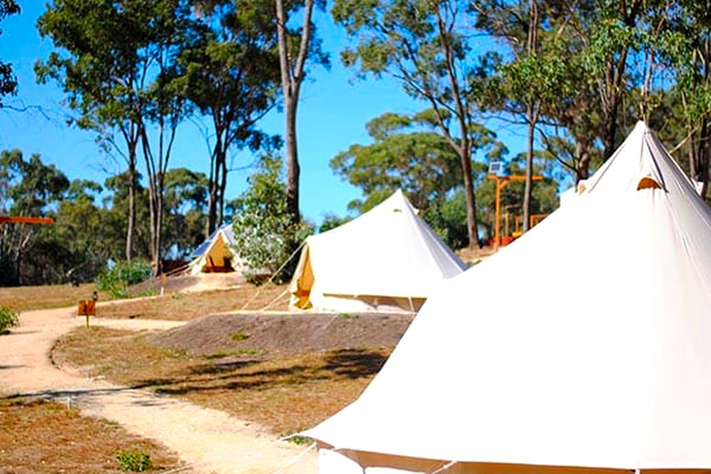 Bell Tent Glamping on a Luxury Camping Site near Daylesford for Romantic Getaways in Victoria