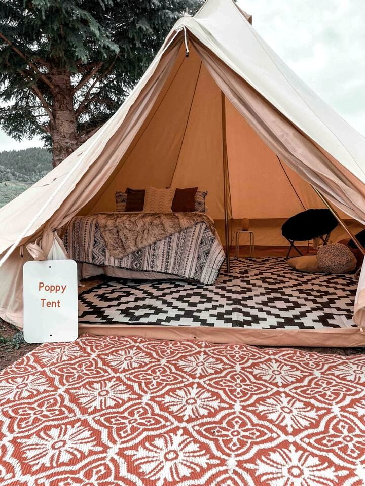 Cozy Bell Tent Glamping in Swan Valley, Idaho near Jackson Hole