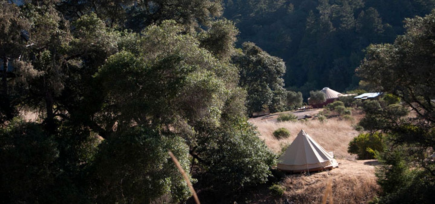 Romantic Bell Tent Rental with Breathtaking Views of Anderson Valley in Historic Boonville, California