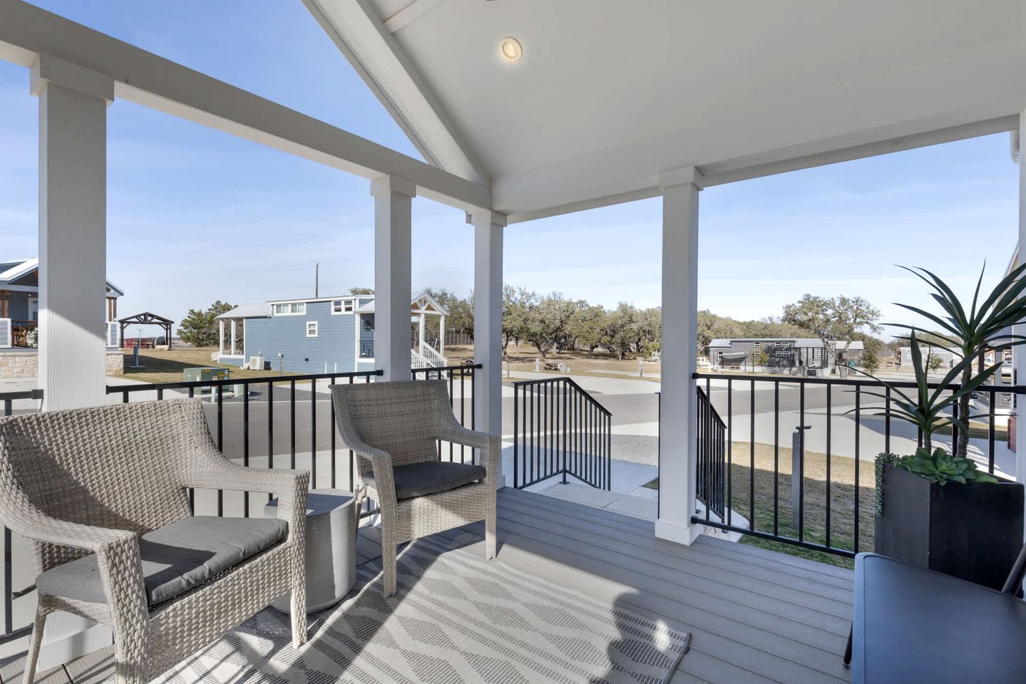 Tranquil Tiny Home Getaway with Resort Pool Near Fredericksburg, TX